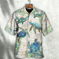 Turtle Peaceful Relaxing Calm Beach Ship Sails Hawaiian Shirt Print Closeup For Vacation Style