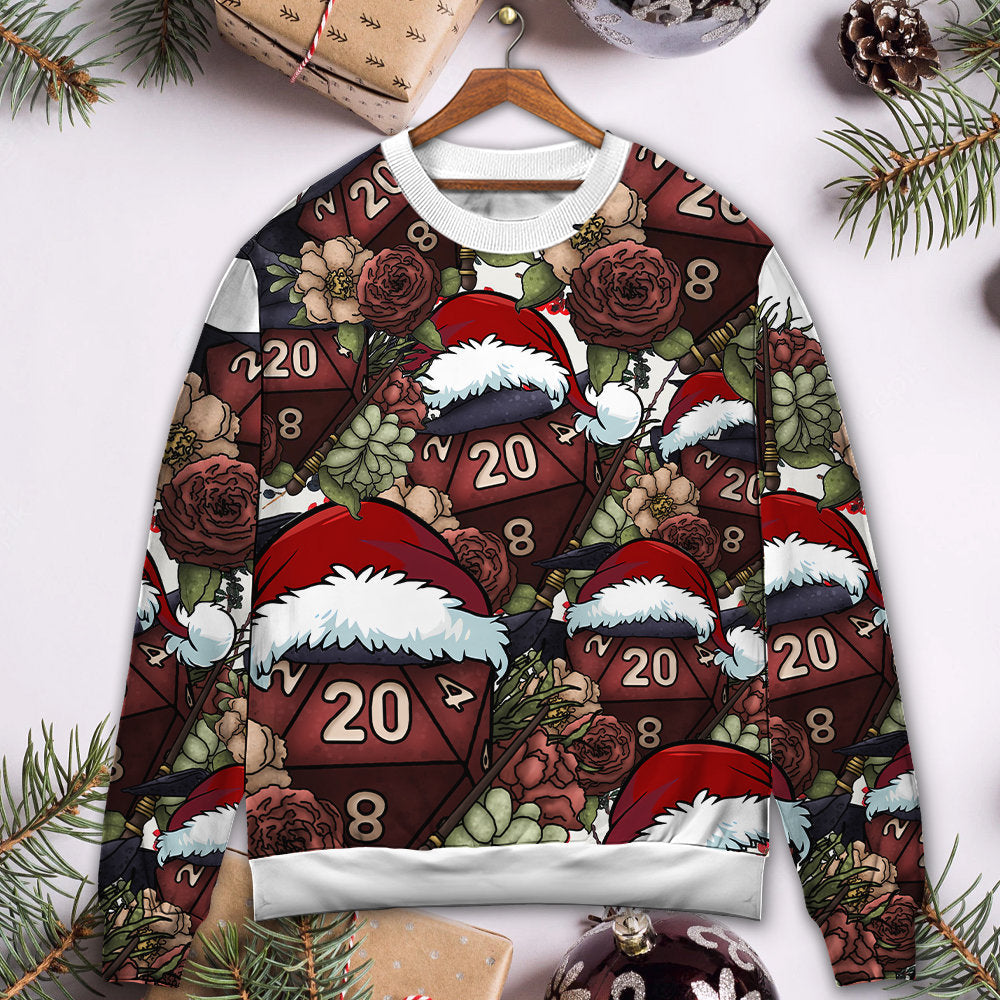 Christmas D20 Witch Dice Holiday Vibe Sweater For Festive Parties Family Photos And Comfortable Seasonal Wear
