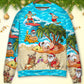 Christmas Santa Beach Holiday Funny Sweater For Seasonal Parties Cozy Gatherings And Thoughtful Holiday Gifts