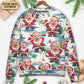 Christmas Santa Summer Beach Custom Sweater For Holiday Travel Winter Outings And Cheerful Gift Giving