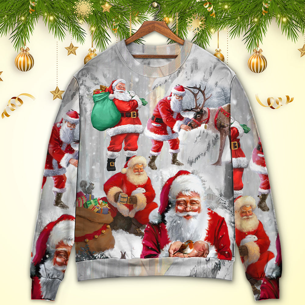 Christmas Santa Story Funny Sweater For Family Gatherings Winter Travel And Everyday Seasonal Comfort
