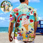 Summer Christmas July Snowman Ice Cream Hawaiian Shirt For Summer Vacation, Beach Travel, And Casual Wear