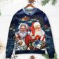 Christmas Santa Claus Snow Scene Sweater For Winter Parties Seasonal Adventures And Relaxed Everyday Styling