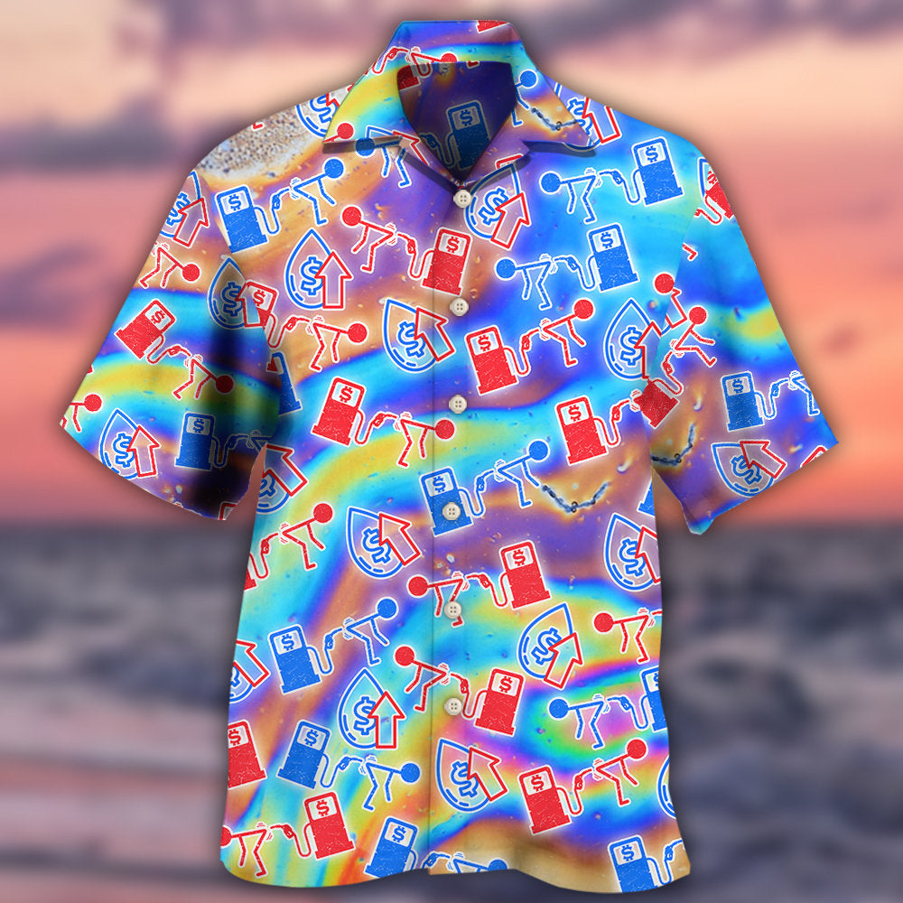 Gas Pump Oil Fuel Petrol Hawaiian Shirt For Warm Weather Adventures And Everyday Comfort