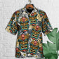 Tropical Tiki Tribal Mask Leaf Hawaiian Shirt For Summer Vacation And Beach Travel