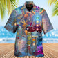 Peaceful Galaxy Yoga Hawaiian Shirt Pattern View For Lightweight Everyday Style