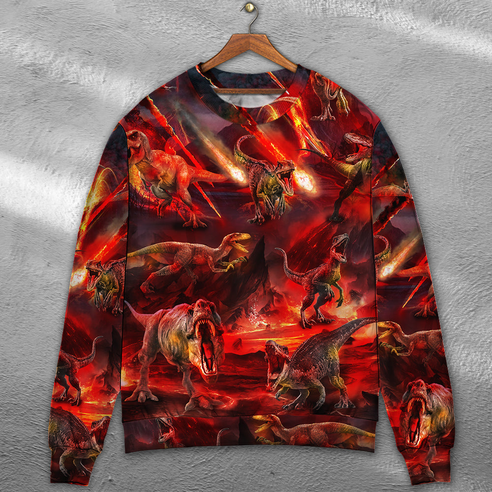 Dinosaur Meteorite Fantasy Sweater For Casual Wear Travel Parties And Comfortable Seasonal Style