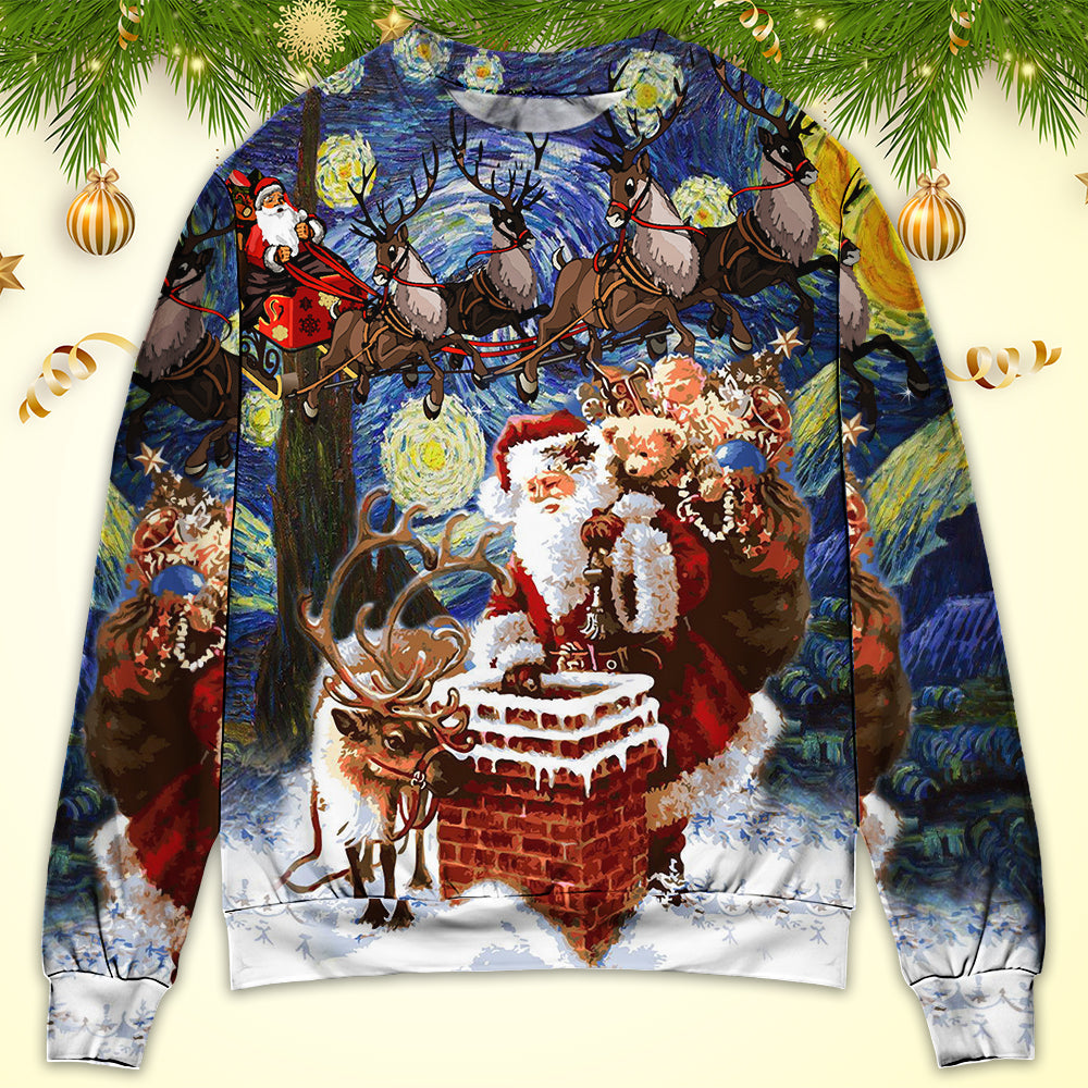 Christmas Santa Coming For You Sweater For Festive Parties Family Photos And Comfortable Seasonal Wear