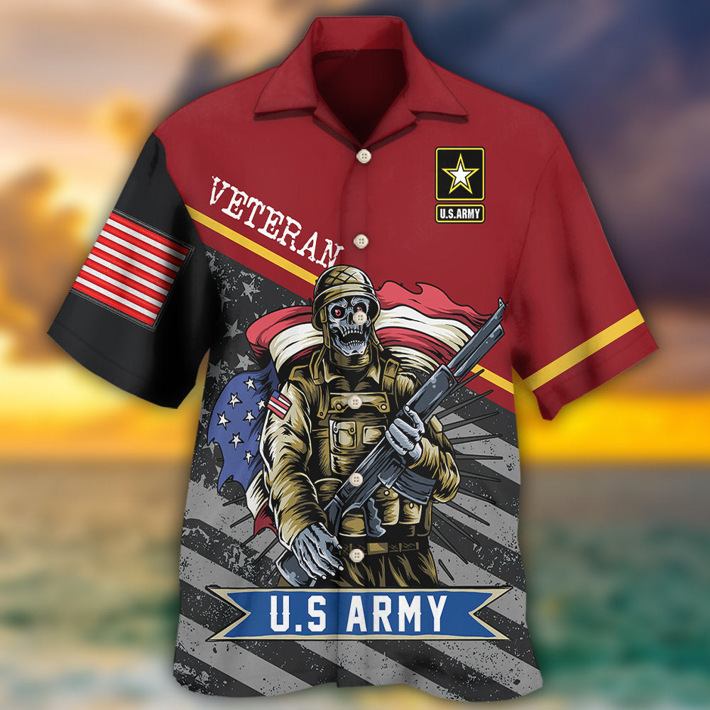 Grumpy Veteran Military Humor Hawaiian Shirt For Resort Trips, Coastal Parties, And Warm Weather Style