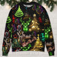 Christmas Neon Tree And Snowman Sweater For Seasonal Parties Cozy Gatherings And Thoughtful Holiday Gifts