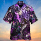 Purple Dragon Skull Monster Lightning Fight Hawaiian Shirt For Beach Parties And Weekend Getaways