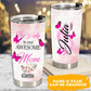 Butterfly This Is One Awesome Mom Personalized 20 Oz Tumbler For Coffee Travel And Daily Drinks