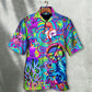 Bohemian Funny Colorful Octopus Tie Dye Hawaiian Shirt For Poolside Relaxation And Sunny Getaways