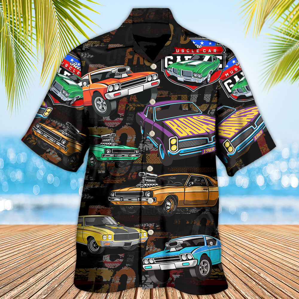 Car Muscle Speed Racing Road Hawaiian Shirt Artwork View For Weekend Travel And Beach Style