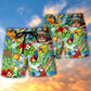Parrot Love Life Happiness Tropical Style Beach Shorts For Coastal Summer Adventures