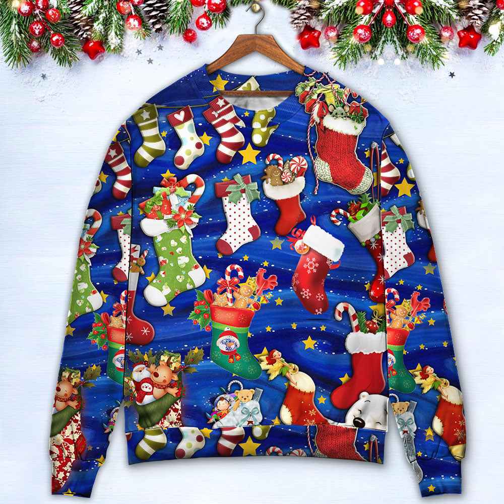 Christmas Socks Tree Seasons Of Joy Sweater For Holiday Parties Family Gatherings And Seasonal Gift Giving