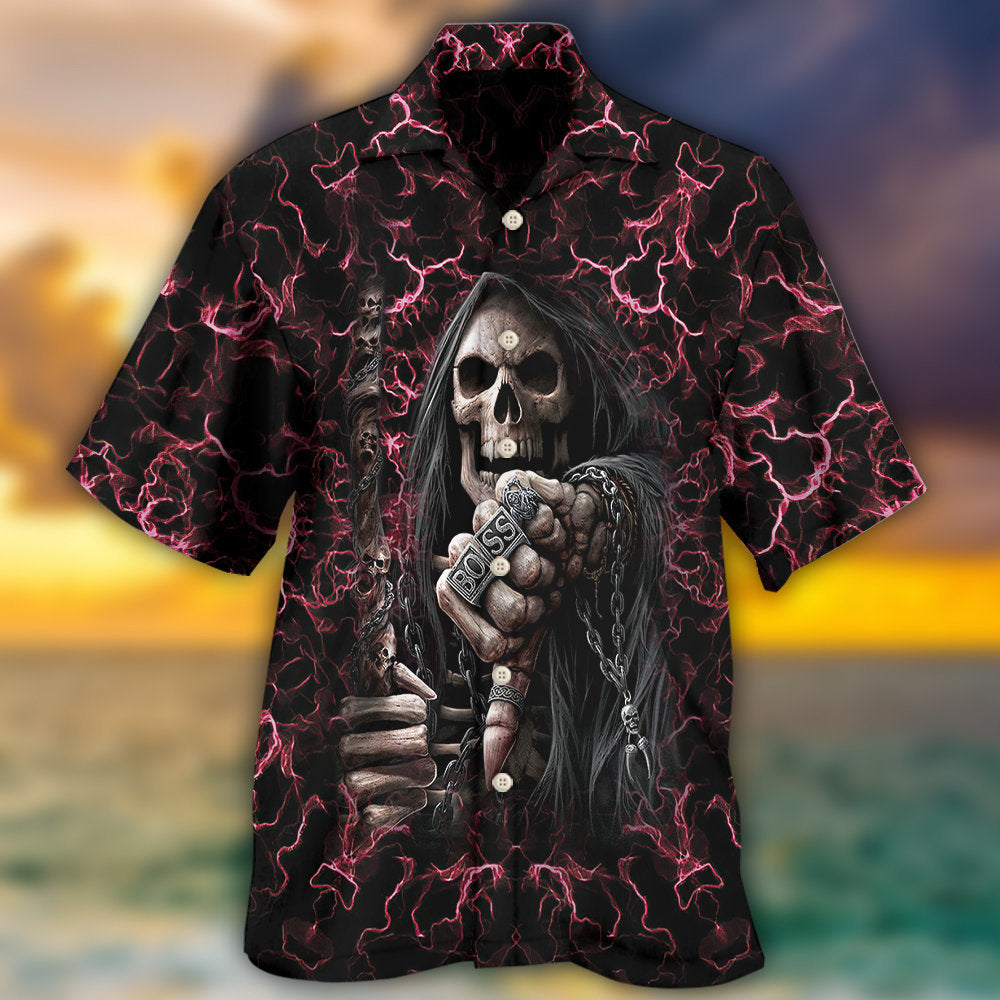 Skull First Mistake Hawaiian Shirt Design View For Resort Travel And Thoughtful Gifting