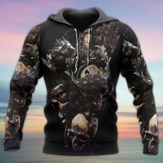 Skull King Forever Hoodie For Bold Casual Looks Travel Days And Comfortable Style