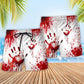 Halloween Clown Scary Haunted Beach Shorts Pattern Detail For Sunny Outdoor Activities