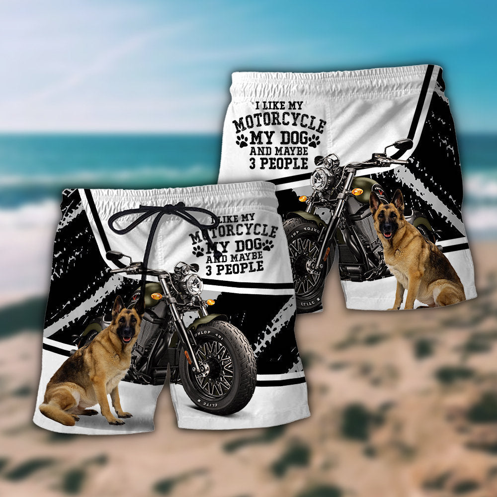 German Shepherd Cool Dog Design Various Beach Shorts Pattern View For Resort Days And Outdoor Activities