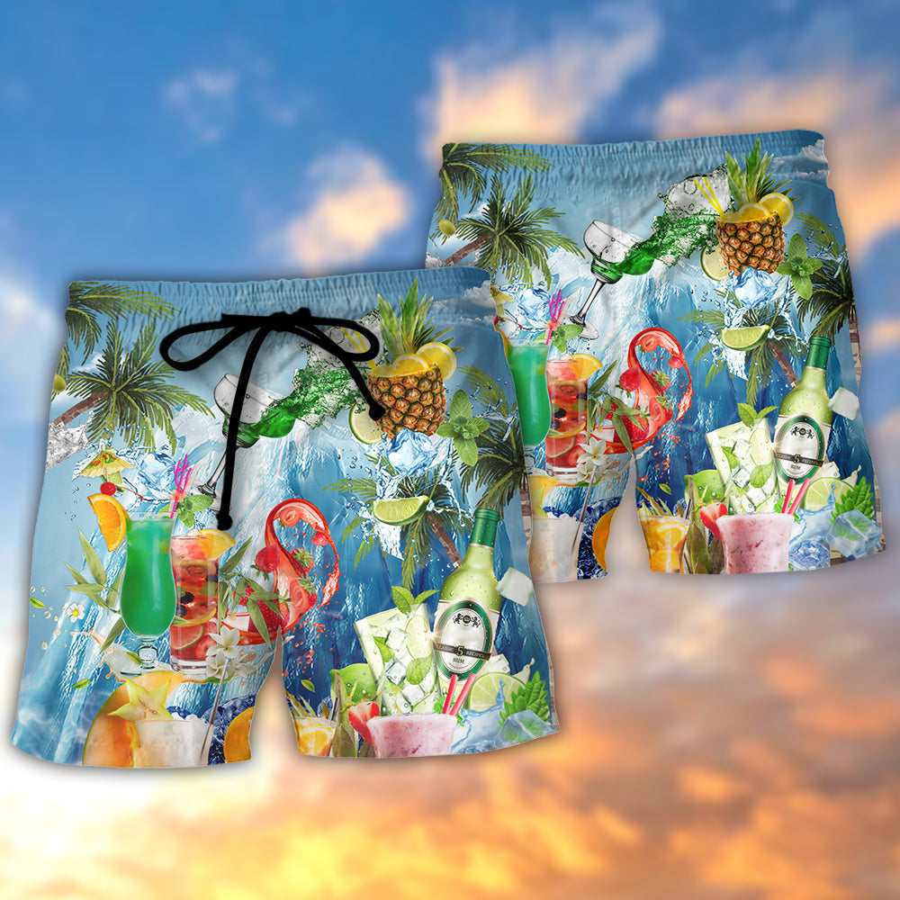 Fresh Fruit Summer Cocktail Beach Shorts For Coastal Adventures And Relaxed Summer Wear
