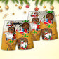 Christmas Santa Drunk Beer Playful Beach Shorts Artwork Detail For Christmas Trips And Gifting