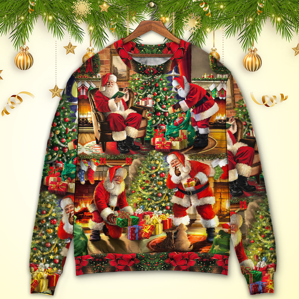 Christmas Santa Story Gift For Xmas Sweater For Seasonal Parties Cozy Gatherings And Thoughtful Holiday Gifts