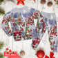 Merry Christmas Santa Holiday Arrival Long Sleeve Pajamas Set For Festive Sleepovers And Family Photos