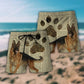 German Shepherd Cool Dog Beach Shorts Artwork View For Seaside Trips And Casual Style