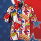 Food Independence Day Star American Hawaiian Shirt Design View For Resort Travel And Thoughtful Gifting
