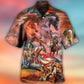 Patriotic Native Horse Flag Independence Hawaiian Shirt For Summer Celebrations, Resort Days, And Relaxed Everyday Wear