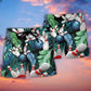 Tropical Leaf Bowling Beach Shorts Pattern Detail For Sunny Day Adventures And Thoughtful Gift Giving