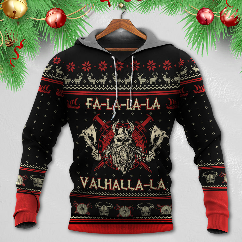 Red Black Viking Valhalla Power Hoodie For Viking Enthusiasts Travel Days And Distinctive Streetwear