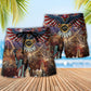 America Firework Beach Shorts Pattern Detail For Beachside Relaxation And Everyday Comfort