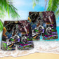 Astronaut Guitar Galaxy Music Beach Shorts Print Detail For Beach Activities And Vacation Wear
