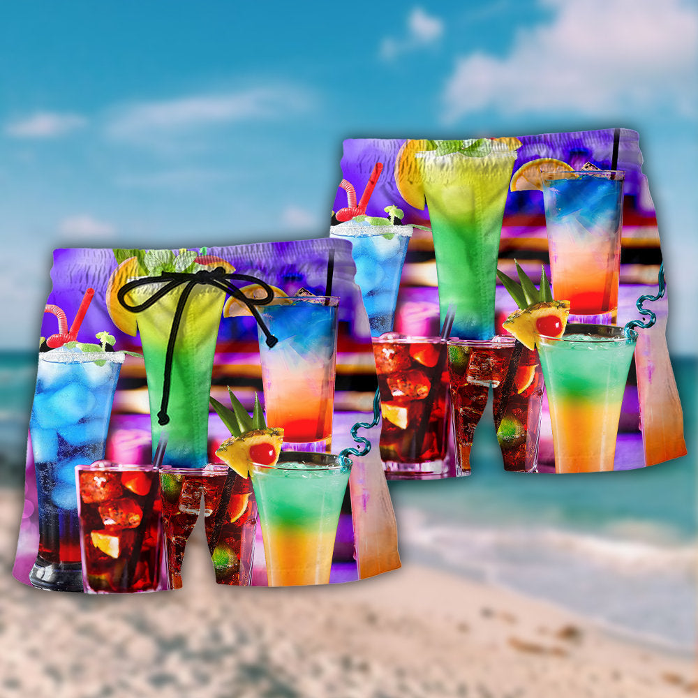 Bartender Cocktail Fun Drinking Bar Beach Shorts Design View For Comfortable Resort And Beach Styling