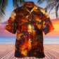 Red Dragon Hawaiian Shirt For Summer Vacation And Beach Travel