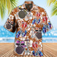 Drum Cycling Drums Hawaiian Shirt Pattern Detail For Vacation Travel And Daily Wear