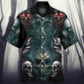 Skull Serial Killer Documentaries Chill Hawaiian Shirt Pattern View For Lightweight Everyday Style