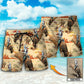 Cowboy Bull Riding Desert Personalized Photo Beach Shorts Graphic Detail For Resort Trips And Casual Outings
