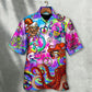 Bohemian Funny Colorful Happy Octopus Tie Dye Hawaiian Shirt For Beach Parties And Weekend Getaways