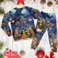 Santa Loving Family Christmas Long Sleeve Pajamas Set For Festive Sleepovers And Family Photos
