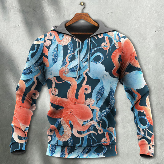 Colorful Octopus Ocean Life Hoodie For Seaside Adventures Daily Style And Comfortable Outfits