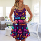 Amazing Pride Festival Style V-Neck Sleeveless Cami Dress For Beach Trips Parties And Relaxed Warm Weather Style