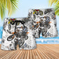 Motorcycle Ride Hard Cool Spirit Beach Shorts For Racing Fans And Beach Days