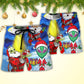 Christmas Santa Alien Magic Beach Shorts Pattern Detail For Poolside Fun And Comfortable Daily Use