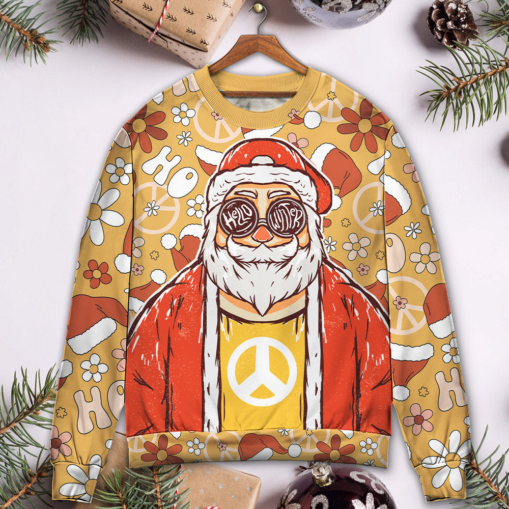 Christmas Santa Cutie Hippie Groovy Sweater For Winter Parties Seasonal Adventures And Relaxed Everyday Styling