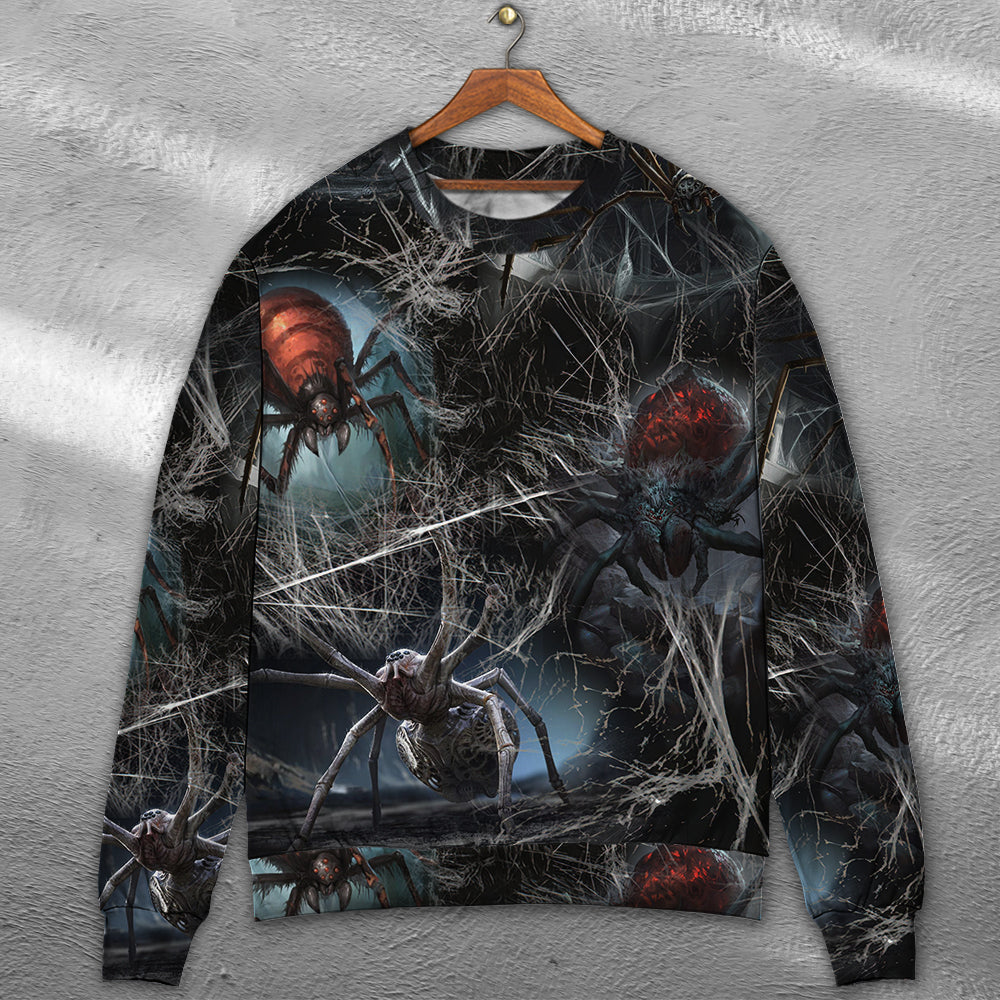 Halloween Spider Dark Fantasy Sweater For Alternative Outfits Seasonal Events And Everyday Comfort