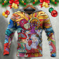 Colorful Christmas Santa Geometry Hoodie For Holiday Vacations Winter Events And Everyday Comfort