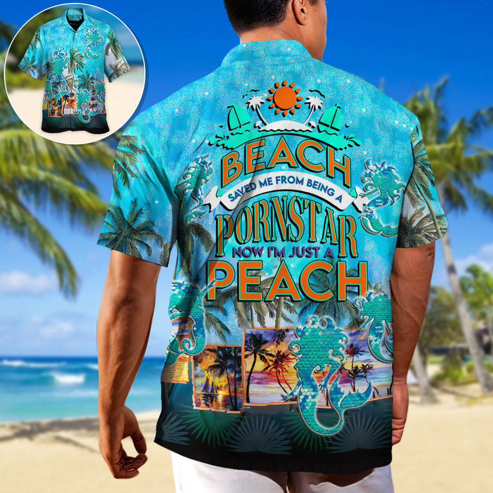 Beach Lifestyle Hawaiian Shirt Artwork Detail For Tropical Trips And Casual Outings